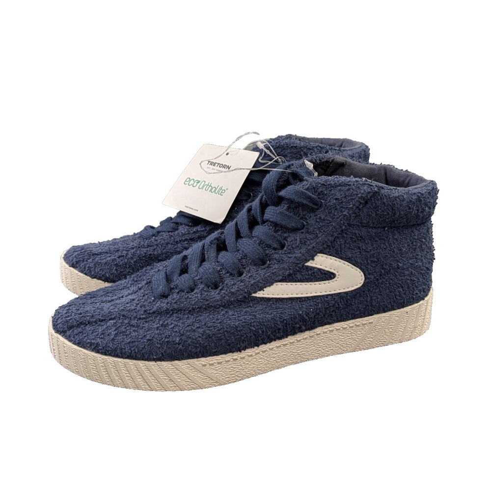Tretorn X Andre 3000 Nylite High Top Sneaker Womens 8 Blue Terry Retro Limited